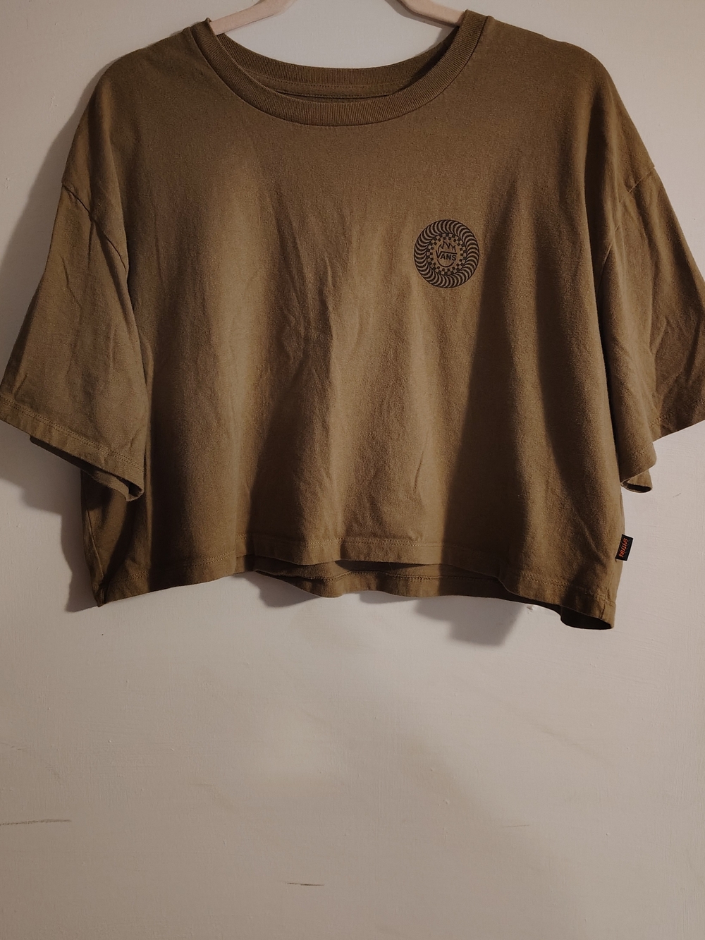 Vans Olive Crop Boxy T-Shirt